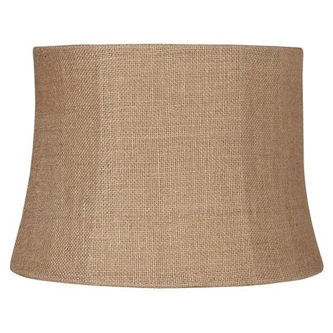 Natural Burlap Medium Drum Lamp Shade 12 Top X 14 Bottom X 10 High Spider Replacement With