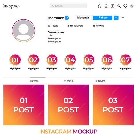 Premium Psd Instagram Interface Mockup