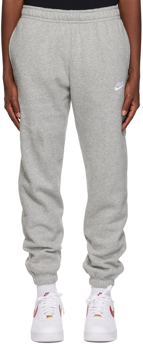 Gray Embroidered Sweatpants By Nike On Sale