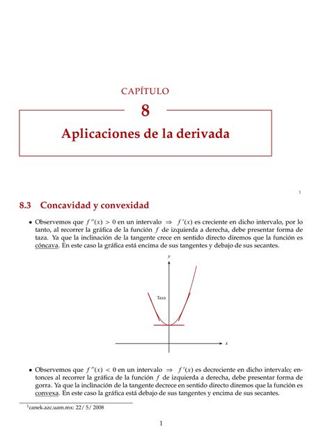 Concavidad Y Puntos De Inflexion Pdf