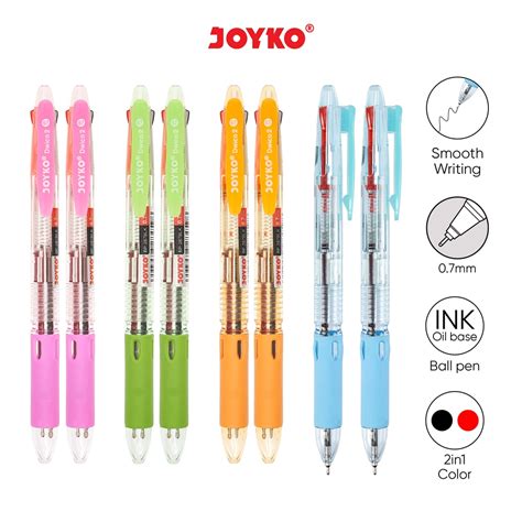 Jual Ball Pen Pulpen Pena Joyko BP 287BLK Dwico2 0 7 Mm 2 Warna Hitam