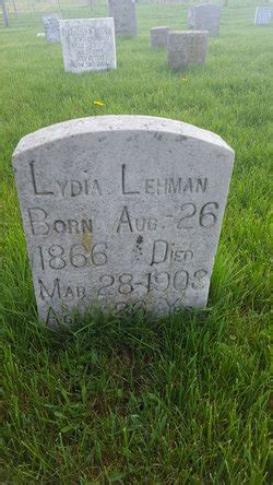 Lydia Kemp Lehman M Morial Find A Grave