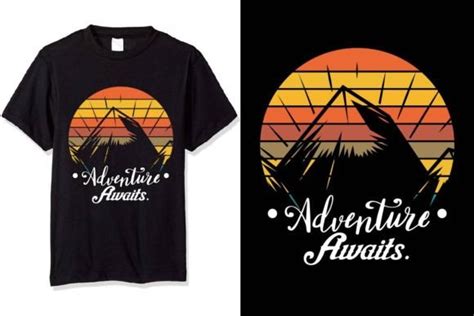 Adventure Awaits T Shirt Design Graphic By T Shirt Design Store Fair