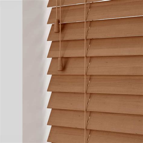 Premium Burnished Oak Wood Venetians With Cords Cheapest Blinds UK Ltd