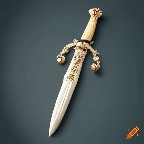 Artistically Crafted Dagger Adorned With Precious Gems And Stones On