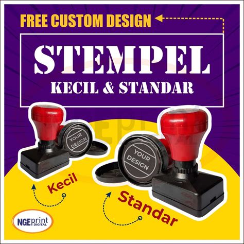 Jual [FREE DESIGN] Stempel Custom Logo, Stempel KOTAK/BULAT/OVAL, Stempel Nama Murah, Stempel ...