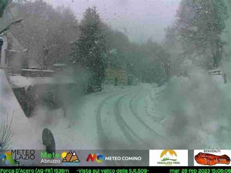 Webcam Forca D Acero Abbondante Nevicata In Corso Nelle Prossime Ore