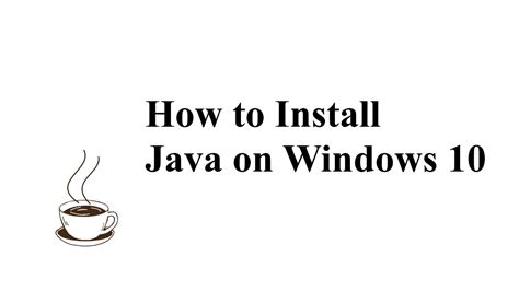 How To Install Java On Windows 10 YouTube