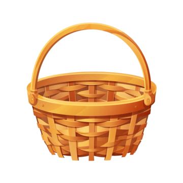 Empty Wicker Basket With Handle For Thanksgiving Day Harvest