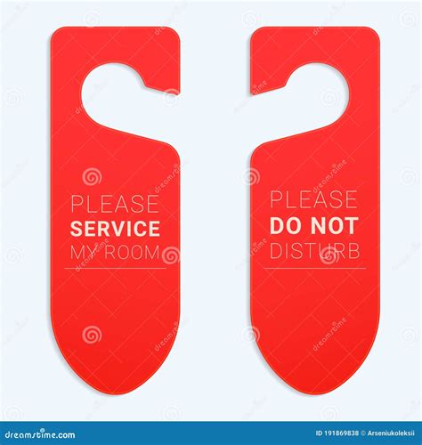 Please Do Not Disturb Door Hanger Stock Vector Illustration Of