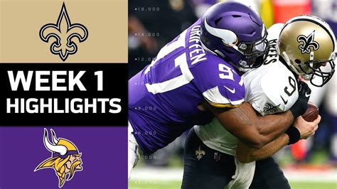 Saints Vs Vikings Nfl Week 1 Game Highlights Youtube