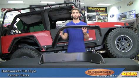 Bushwacker Flat Style Fender Flares For Jeep Youtube