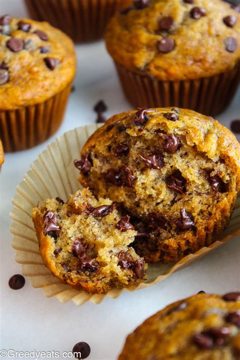 Healthy Banana Chocolate Chip Muffins Recipe