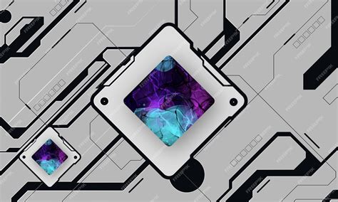 Coleção De Banners De Tecnologia Moderna No Estilo Cyberpunk Caixas De