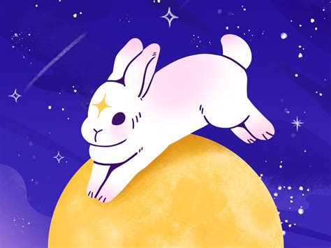 Moon rabbit by Anastasia P. on Dribbble