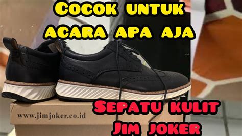 UNBOXING SEPATU KULIT PRIA JIM JOKER YouTube