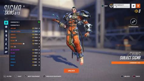 Every legendary Sigma skin in Overwatch 2 - Gamepur