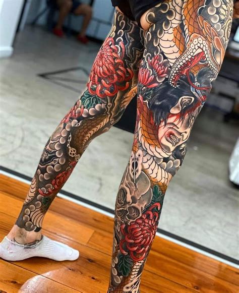 Pin By Zaodi On Tattoo Asia All Over Japanese Legs Leg Sleeve