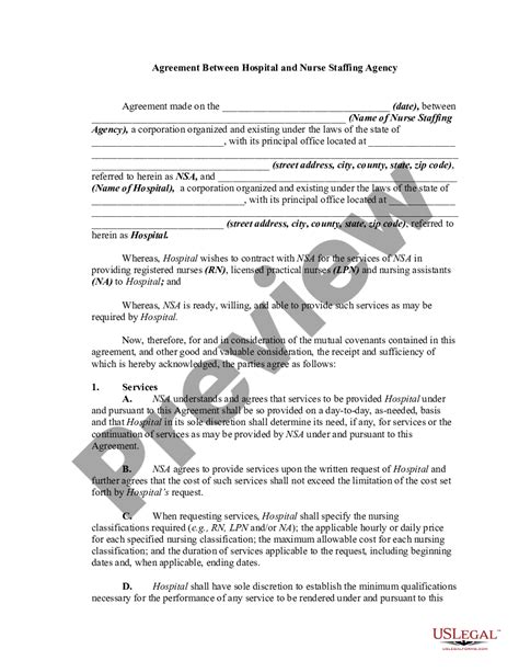 Healthcare Staffing Agreement Template Prntbl Concejomunicipaldechinu