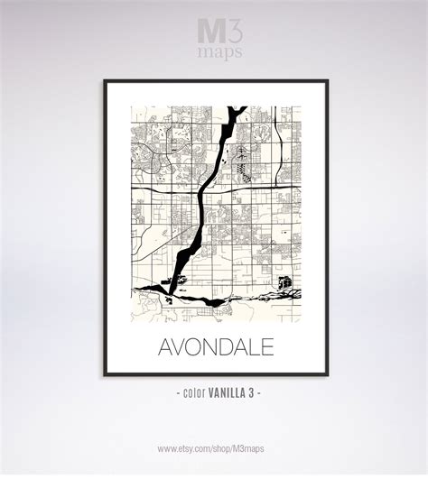 Avondale Arizona Avondale AZ Map Avondale Map Avondale | Etsy