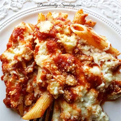 Baked Penne Rigate Recipe - Domestically Speaking