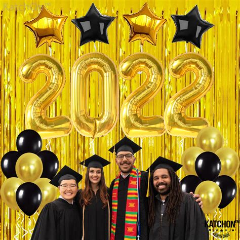 Buy Black And Gold Graduation Party Decorations 2022 Gold 2022