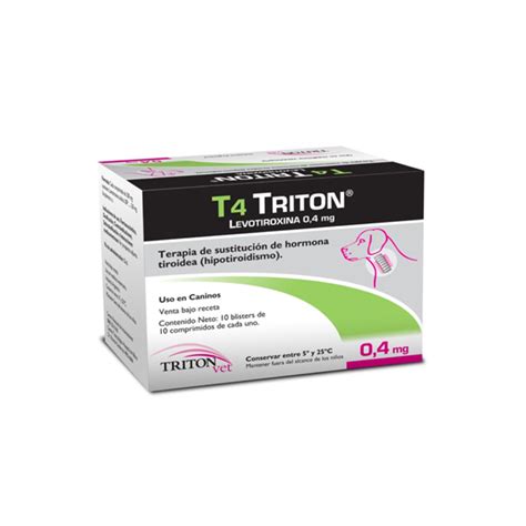 Triton T4 Levotiroxina 0 4 Mg Tratamiento En Perros Con Hipotiroidismo