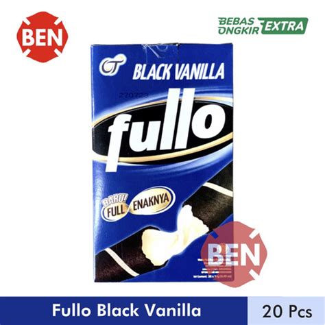 Jual Fullo Black Vanilla Pak Box Pcs Wafer Stick Roll Vanila Hitam