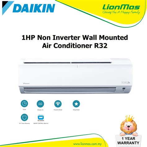 Daikin R32 Non Inverter Wall Mounted Air Conditioner Smart Control