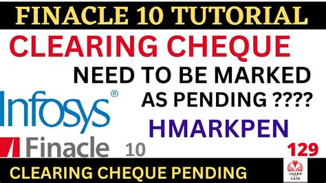 FINACLE 10 Tutorial HMARKPEN Menu Finacle10 Learn And Gain