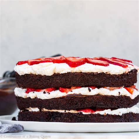 Strawberries And Cream Chocolate Cake Confessions Of A Baking Queen