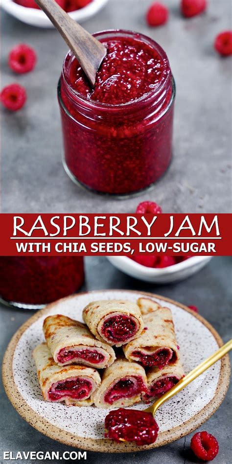 Raspberry Chia Jam No Pectin Elavegan Artofit