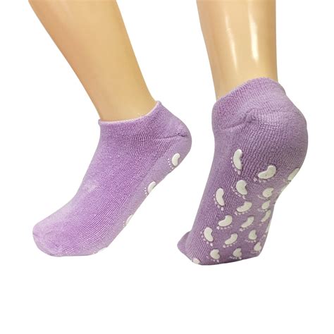 Wrapables Women Ankle Length Non Skid Gripper Socks Set Of 3 Lavend