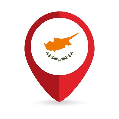 Premium Vector Map Pointer With Contry Cyprus Cyprus Flag Vector