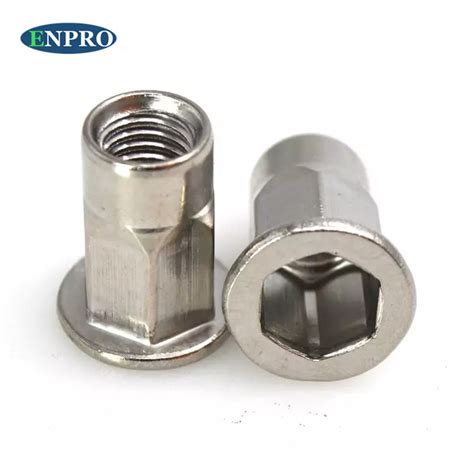 SS304 Stainless Steel Reduce Hex Head Inner Hex Rivet Nut China Rivet