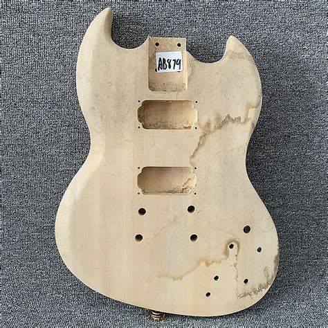 Unfinished Basswood SG Style Guitar Body DIY Project Reverb