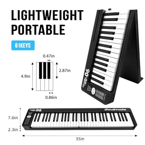 Snapklik Soulmate Portable Piano Keyboard For Beginner 61 Key