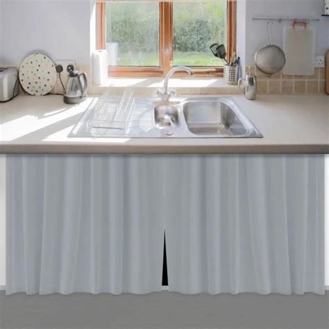 Cortina Para Pia Moderna De Cozinha Pvc Cinza 1 38x80cm Colocar Embaixo