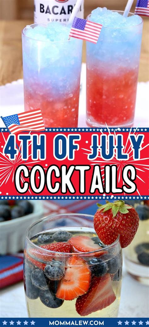 4th Of July Cocktail Recipes 4th Of July Cocktails Easy To Make