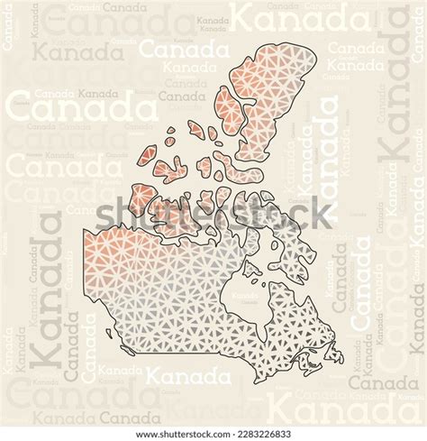 Canada Map Design Country Names Different Stock Vector (Royalty Free) 2283226833 | Shutterstock