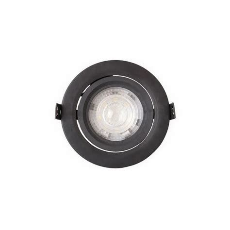 Foco Empotrado Basculante Led Integrado W Luz C Lida Negro Bp Di