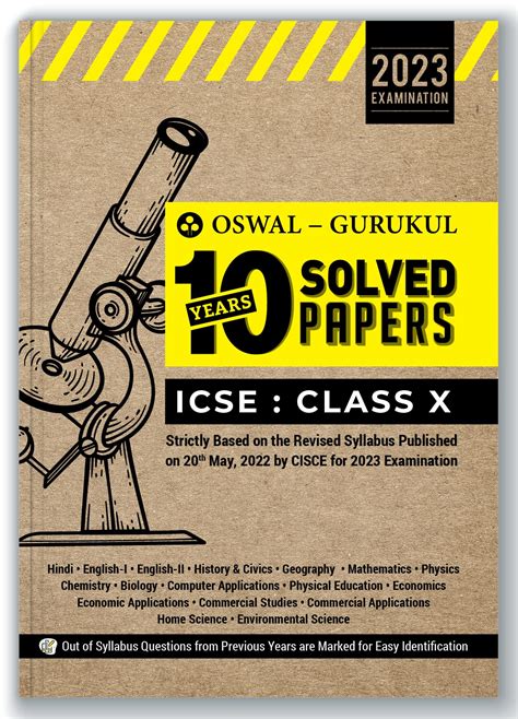 Buy Oswal Gurukul 10 Years Solved Papers For Icse Class 10 Exam 2023 Comprehensive Handbook Of