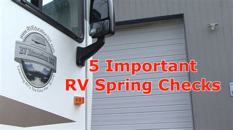 Rv 101® 5 Important Rv Spring Checks Youtube