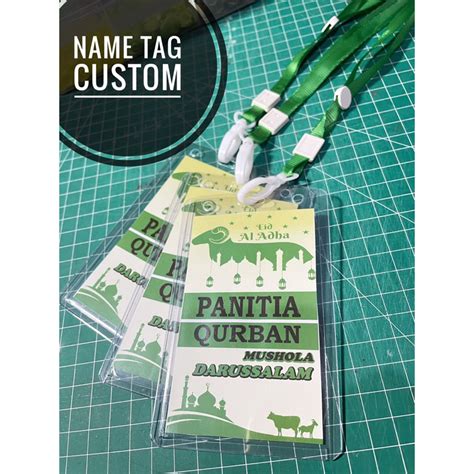 Jual Name Tag Panitia Kemerdekaan Qurban Idul Adha Custom Id Card Tanda