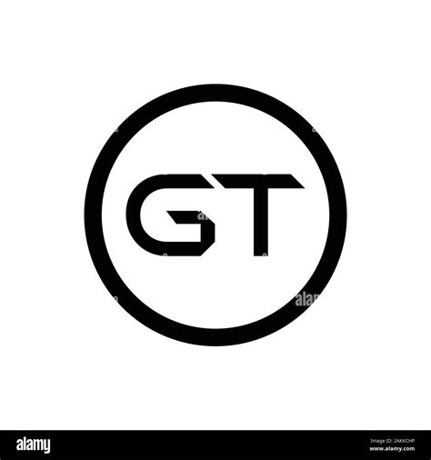 Initial Gt Letter Linked Logo Gt Letter Type Logo Design Vector Template Abstract Letter Gt