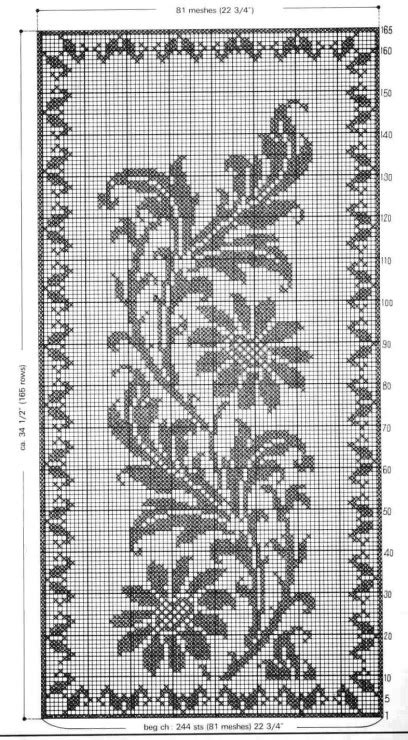 139 Flowers 2 Gabbach Crochet Edging Crochet Table Runner