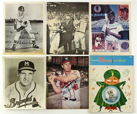 Lot Detail Milwaukee Braves Yearbook Scorecard Photo