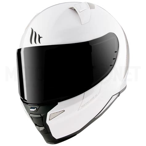 Casco Mt Helmets Ff Revenge Solid A Blanco Perla Brillo