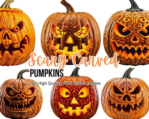 Scary Carved Pumpkin Clipart Halloween Clipart Pumpkin Png Jack O