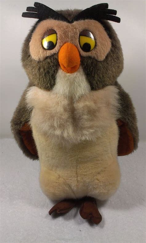 Htf Rare Walt Disney Winnie Pooh Friend Stuffed Plush Owl Made In